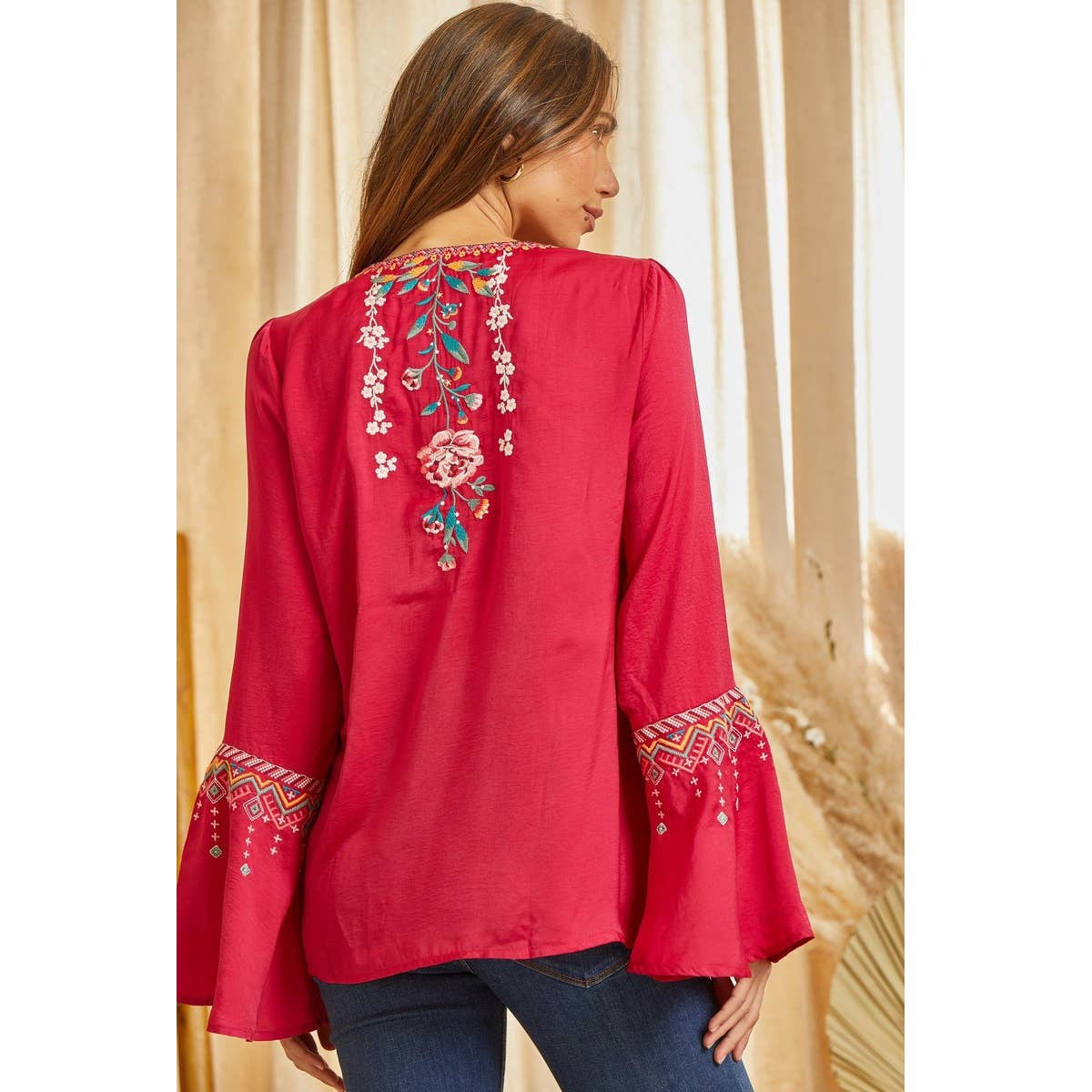 Michelle Embroidered Peasant Top - Rhapsody and Renascence