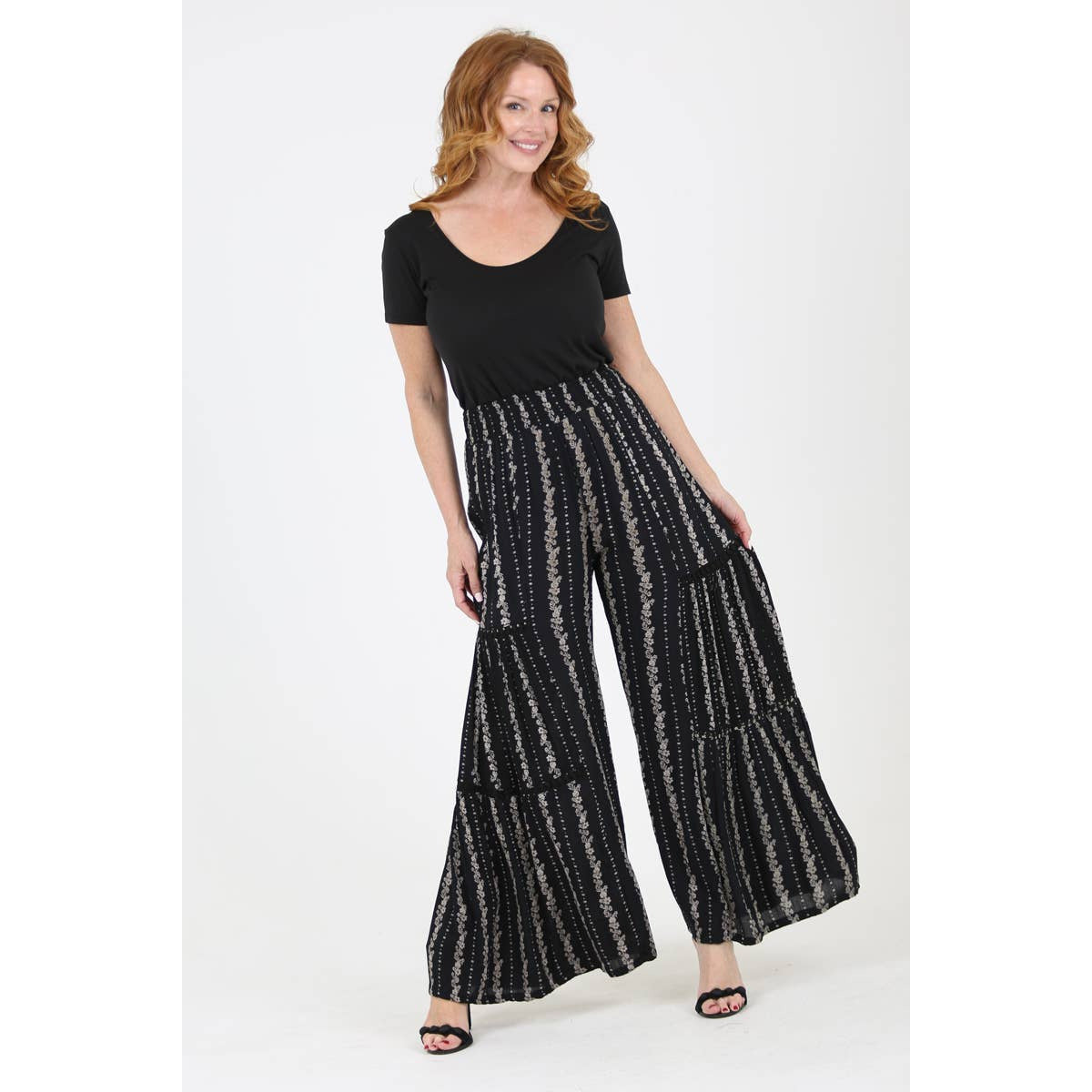 Trina Wide Leg Pants With Lace Inserts - Rhapsody and Renascence