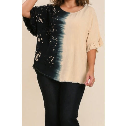 Susie Cotton/Linen Blend Dip Dyed Top - Rhapsody and Renascence