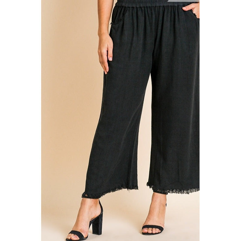 Tamika Cotton/Linen Black Pants - Rhapsody and Renascence